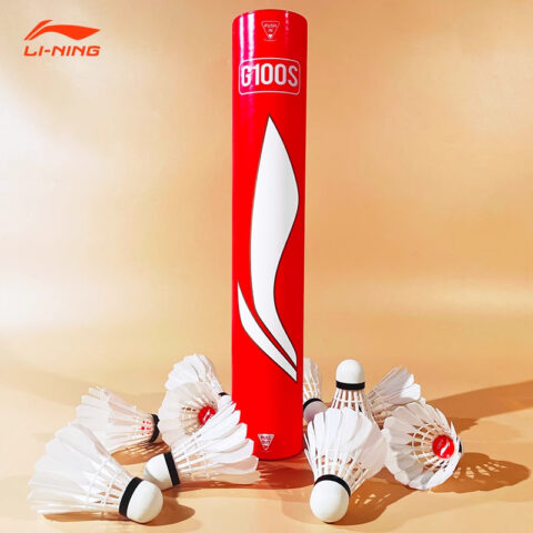 Li Ning G100S Goose Feather Shuttlecock 12 Pack Goose Feather Big Board Goose Feather Competition Training Shuttlecocks