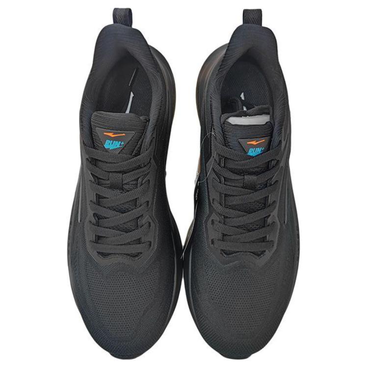 Erke Cushioning Abrasion Resistant Slip Resistant Low top Casual Running Shoes Men’s Black Orange Blue