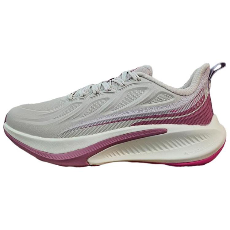 Erke Cushioning Slip Resistant Abrasion Resistant Low top Casual Running Shoes Women’s Gray Red