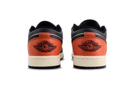 Jordan Air Jordan 1 Shattered Leather Low top Vintage Basketball Shoes Unisex Black White