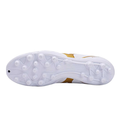 Mizuno Pro AG Artificial Ground Abrasion Resistant Breathable Soccer Shoes Men’s White Gold