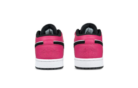 Jordan Air Jordan 1 Pink Leopard Abrasion Resistant Low top Vintage Basketball Shoes Unisex Black Pink