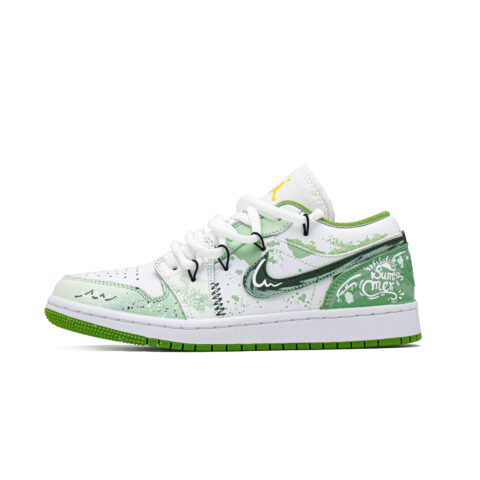 Jordan Air Jordan 1 Summer Under The Tree Shade Synthetic Leather Cushioning Abrasion Resistant