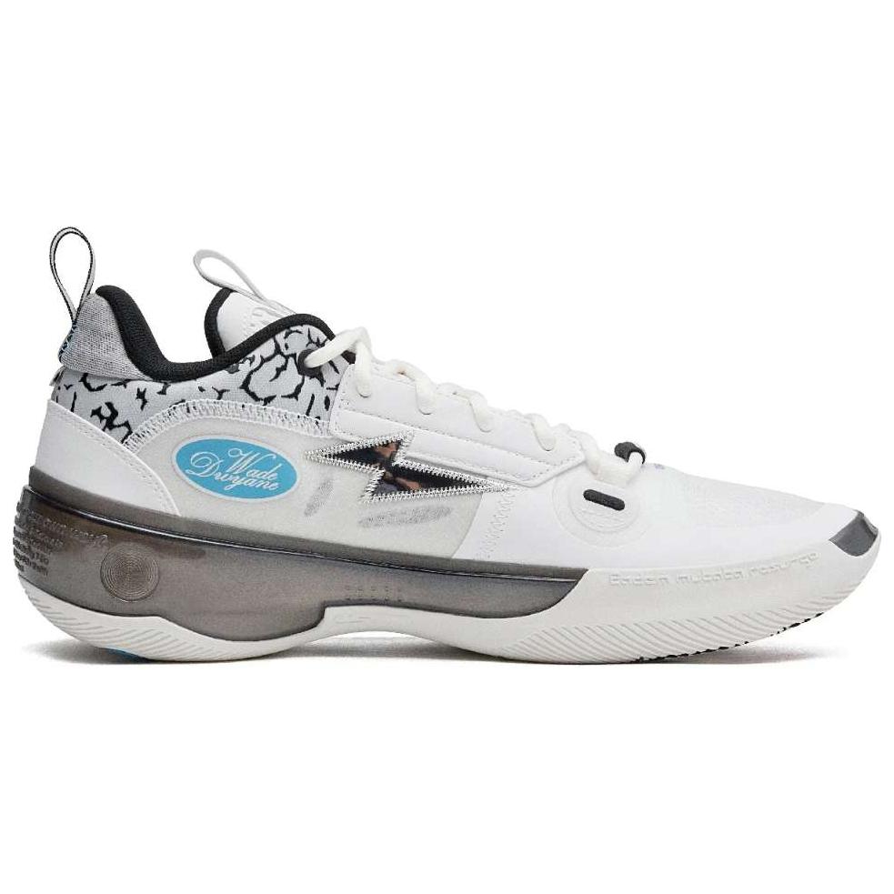 Li Ning Slip Resistant Abrasion Resistant Low top Basketball Shoes Men’s White Black Blue