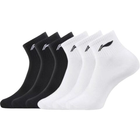 Li Ning Crew Socks Unisex 6 Pack