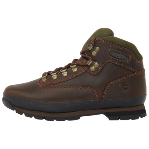 Timberland Euro Hiker Slip Resistant Abrasion Resistant High top Hiking Shoes Men's Brown