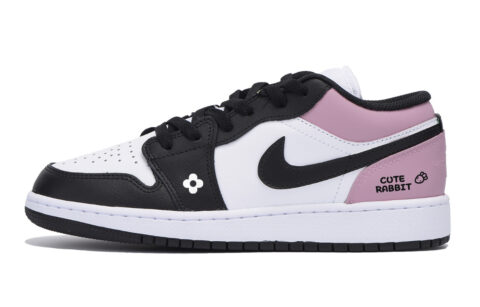 Jordan Air Jordan 1 Low top Vintage Basketball Shoes Men’s White Pink