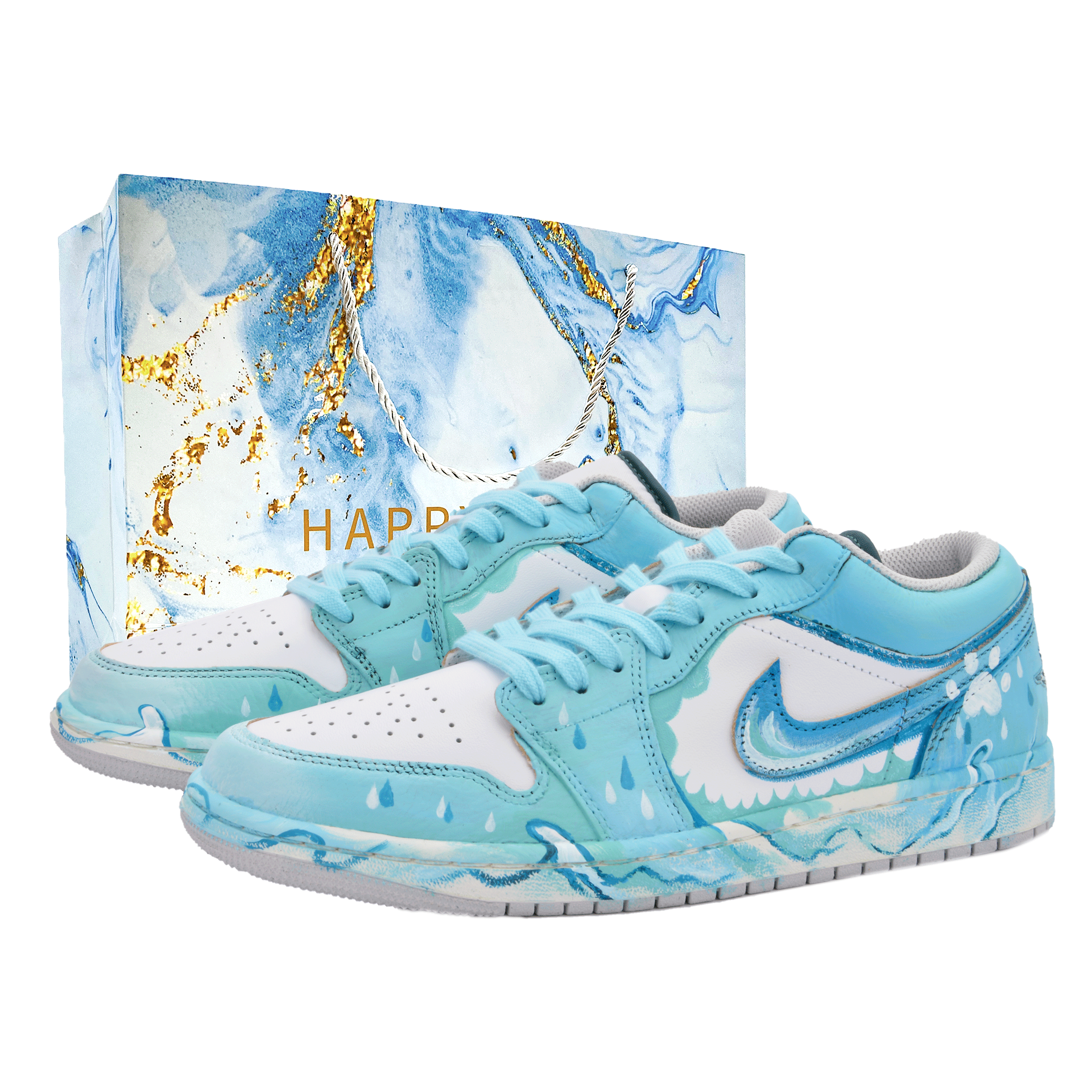 Jordan Air Jordan 1 Abrasion Resistant Abrasion Resistant Low top Vintage Basketball Shoes Unisex Blue