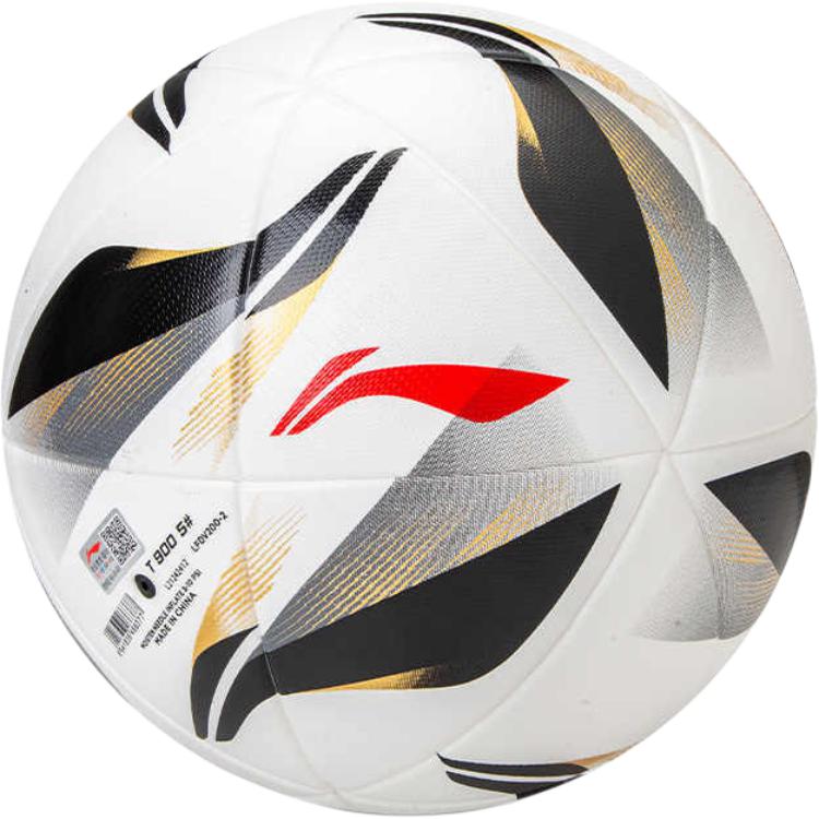 Li Ning Size 5 Soccer Ball Pu Unisex Black Gold