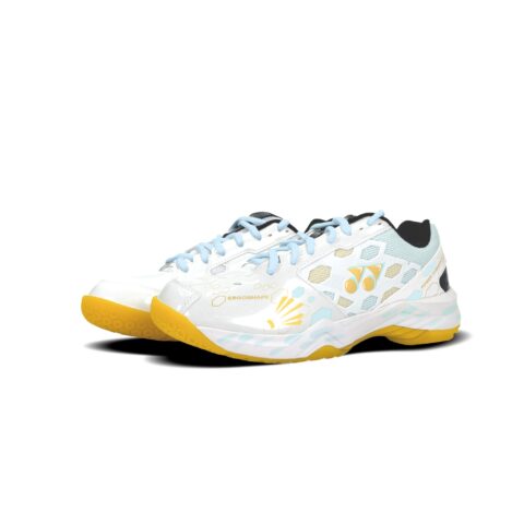 YONEX Power Cushion Abrasion Resistant Cushioning Low top Badminton Shoes Unisex Yellow White