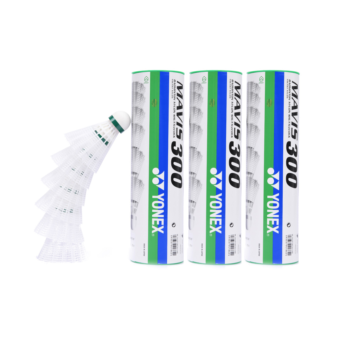 YONEX Mavis Collection M 300 Nylon Shuttlecock 6 Pack Nylon Outdoor 1 Tube Shuttlecocks