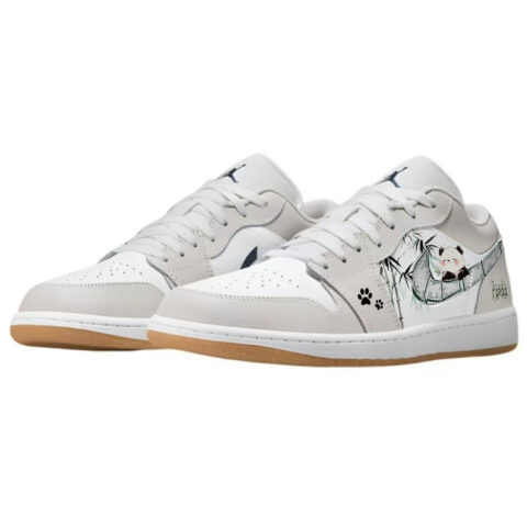 Jordan Air Jordan 1 Cushioning Slip Resistant Abrasion Resistant Low top Vintage Basketball Shoes Unisex Ecru