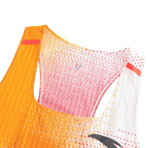 ANTA Running Tank Tops Men’s Neon Bright Red Crew Neck Thin