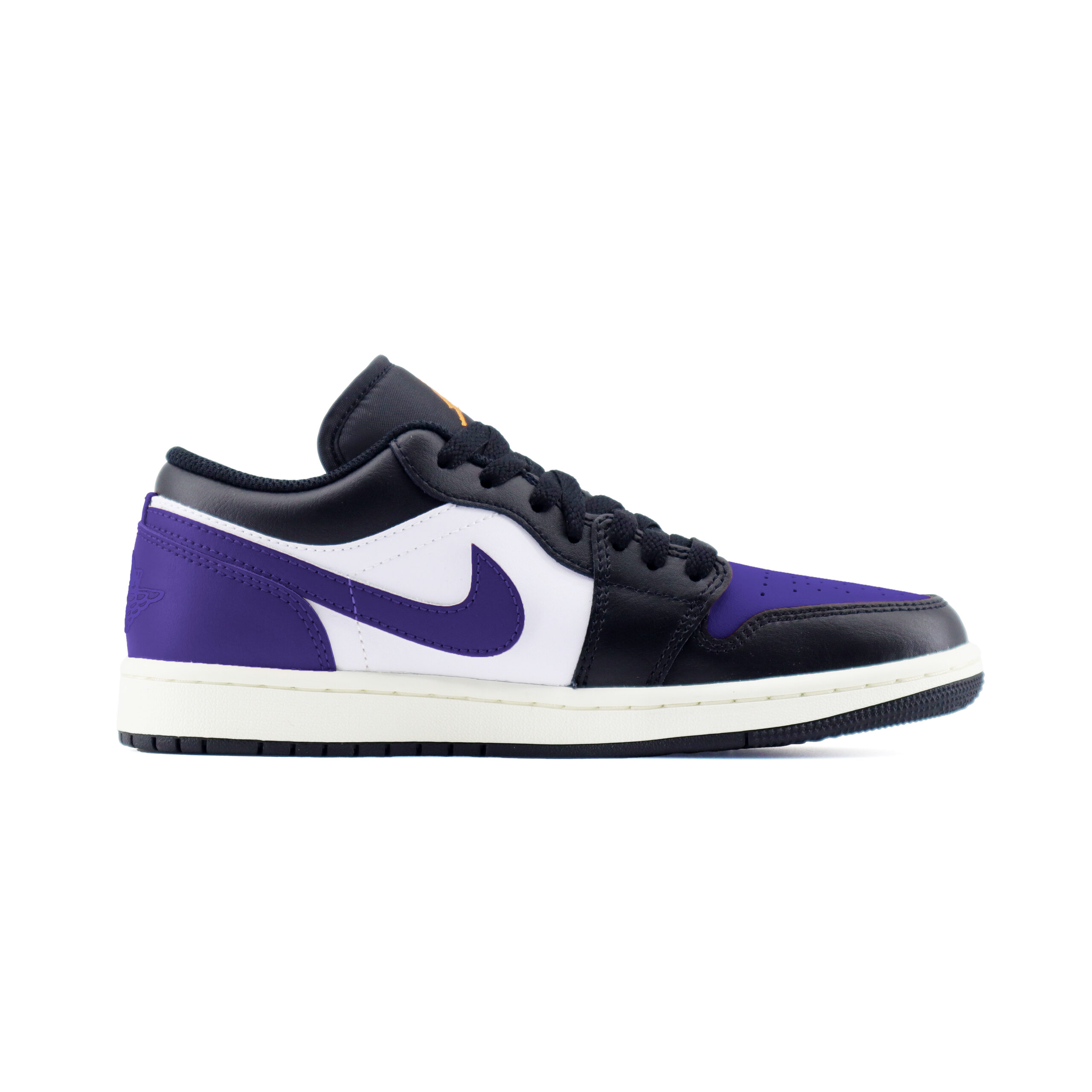 Jordan Air Jordan 1 Purple 2 Abrasion Resistant Low top Vintage Basketball Shoes Unisex Black Purple