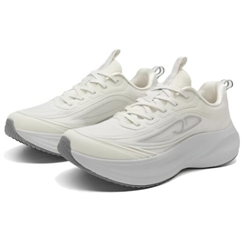 QIAODAN Slip Resistant And Breathable Low top Casual Running Shoes Women’s Crescent Gray