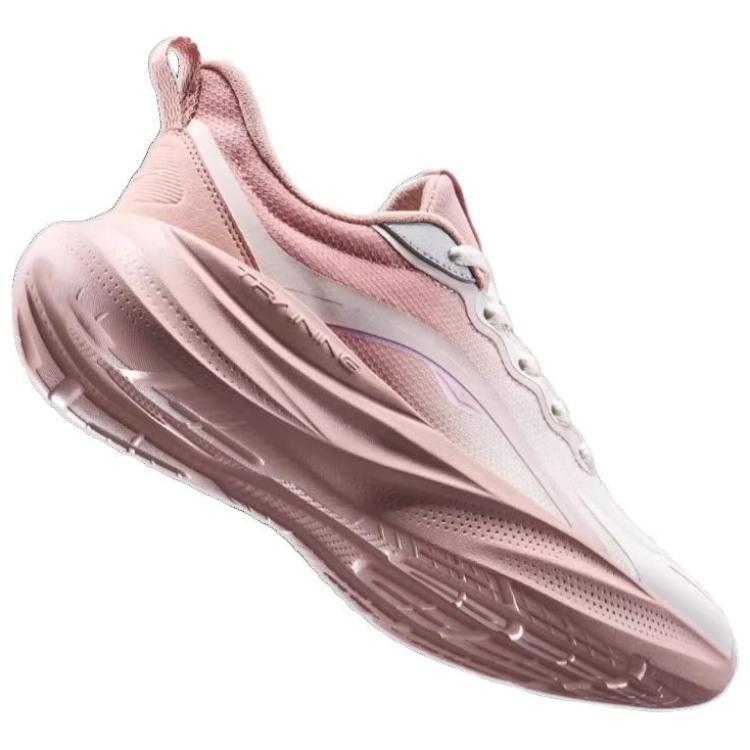 Erke Cushioning Slip Resistant Abrasion Resistant Low top Casual Running Shoes Women’s White Pink
