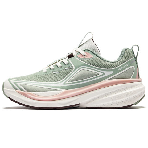 Erke Vertical Collection Slip Resistant And Breathable Support Low top Running Shoes Women’s Green White
