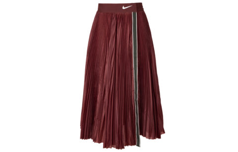 Nike Court Slam SS25 Casual Long Skirt Women's Dark Red/White Color