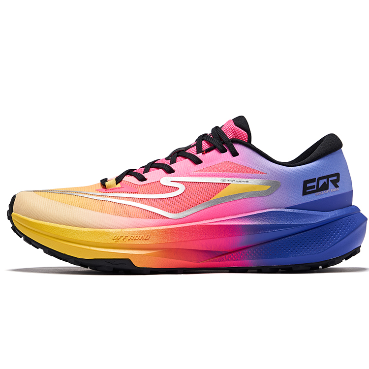 Erke Mugen PRO Running Shoes Men's Low Top Jasmine Yellow/Fluorescent Rose Pink/Electric Blue Purple