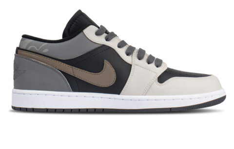 Jordan Air Jordan 1 Low top Vintage Basketball Shoes Men’s Black Gray