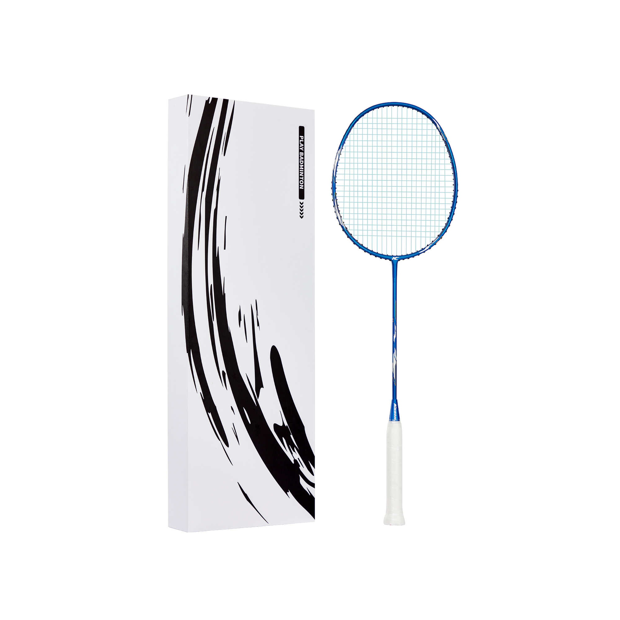 Li Ning x Kason Badminton Rackets Offensive Type Heavy Head, Stiff Shaft Advanced Level 4UG5 Blue Silver