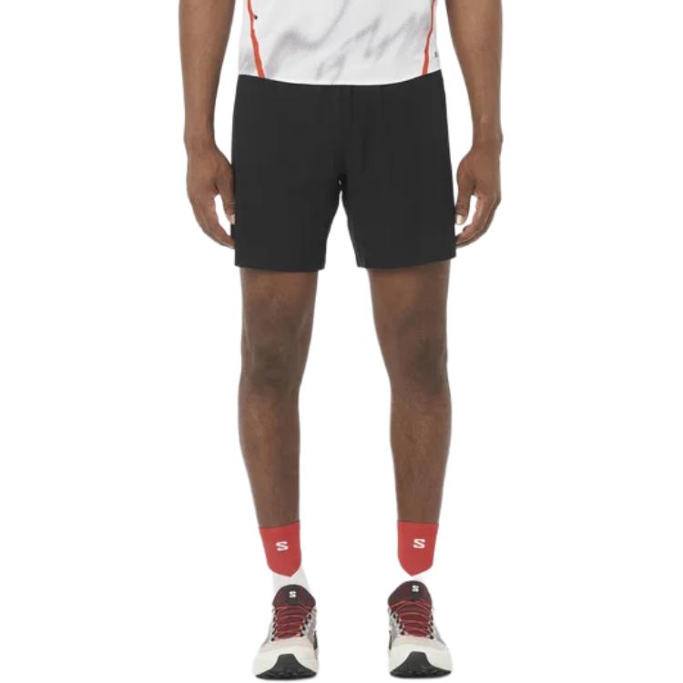 SALOMON S/LAB Sports Shorts Men’s Pitch Black Fire Red