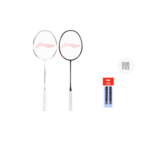 Li Ning Thunder Mini Cannon Badminton Rackets Offensive Type Heavy Head, Stiff Shaft Entry level White+Black