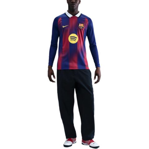 Nike Fc Barcelona 2025/26 Stadium Home Men’s Nike Dri-FIT Soccer Replica Long-Sleeve Jersey