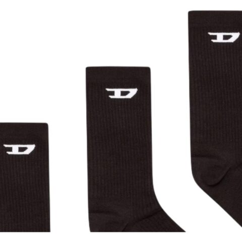 DIESEL Crew Socks Unisex 3 Pack Black