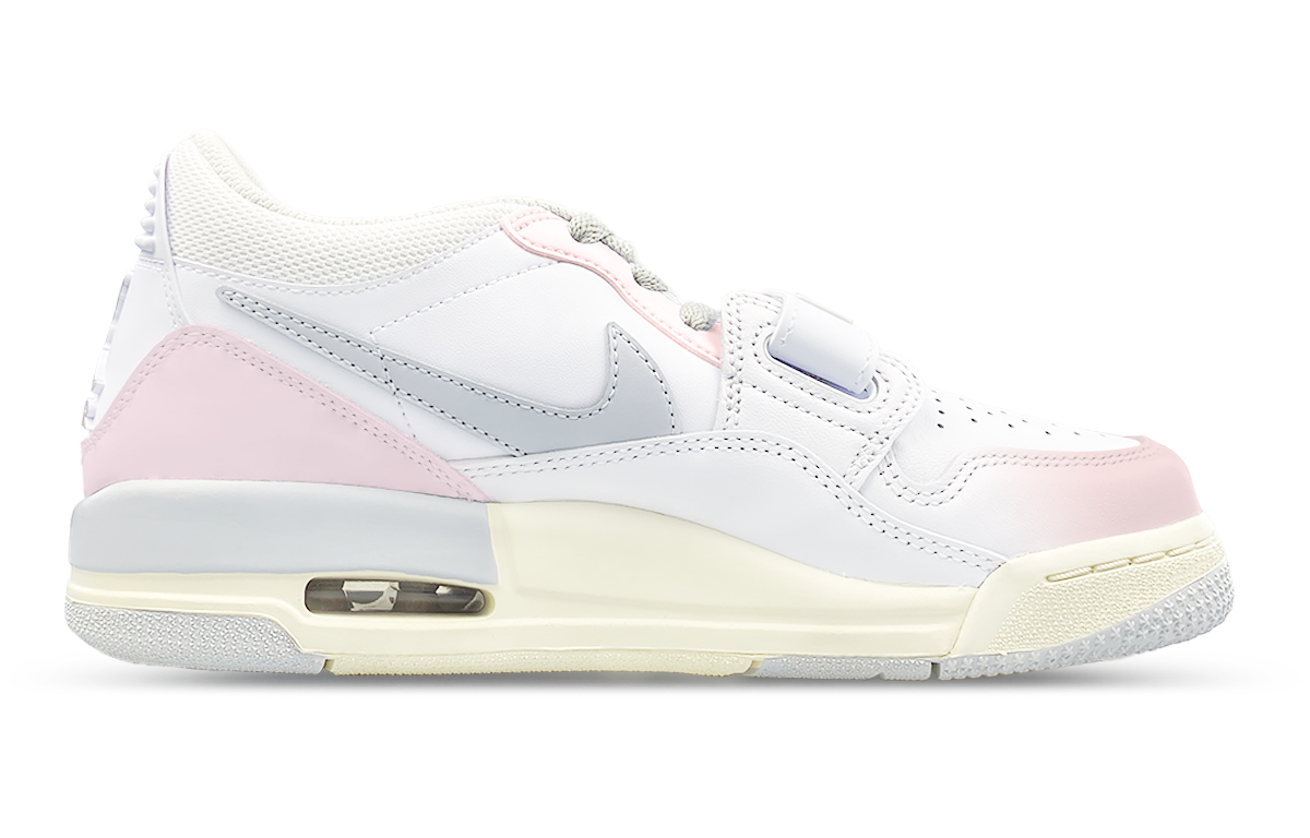 Jordan Legacy 312 Low top Vintage Basketball Shoes Men’s Silver Pink