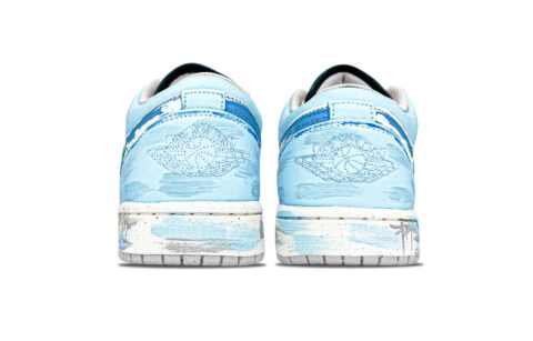 Jordan Air Jordan 1 Low top Vintage Basketball Shoes Men’s Glacier Blue