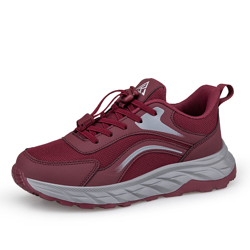 KANGLEJIAN Cushioning Breathable Lightweight Low top Casual Shoes Women’s Maroon