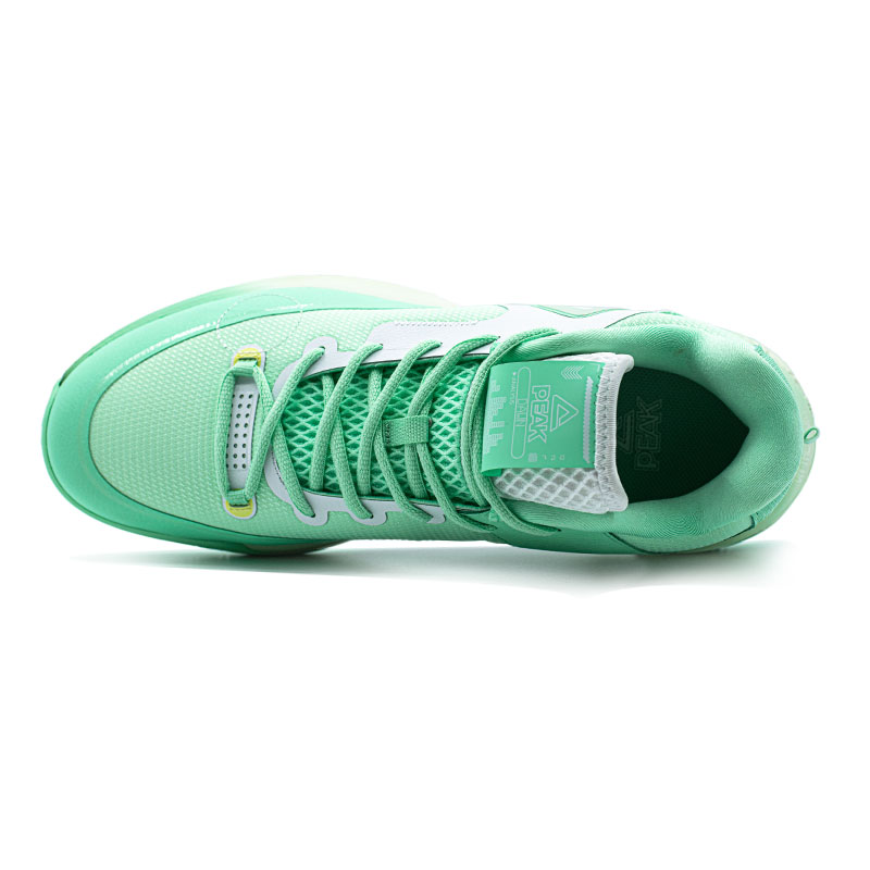 PEAK Taichi Large Triangle 3v2 Cushioning, Wear Resistant Low top Basketball Shoes Men’s White Green