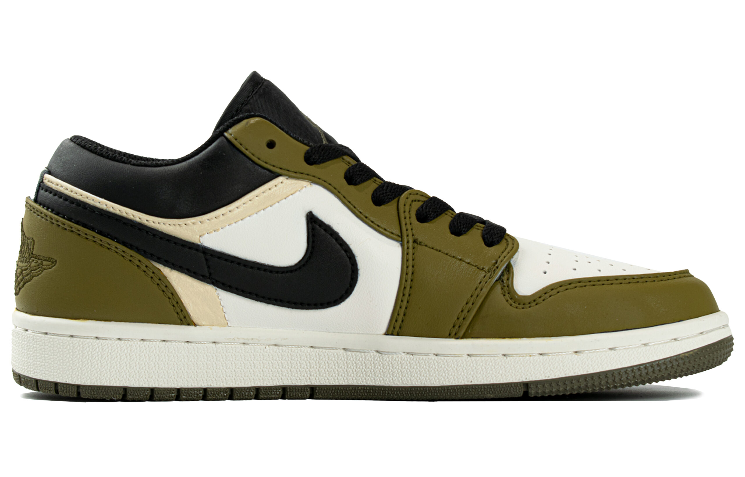 Jordan Air Jordan 1 Summer Solstice WS Low top Vintage Basketball Shoes Unisex Black White Green