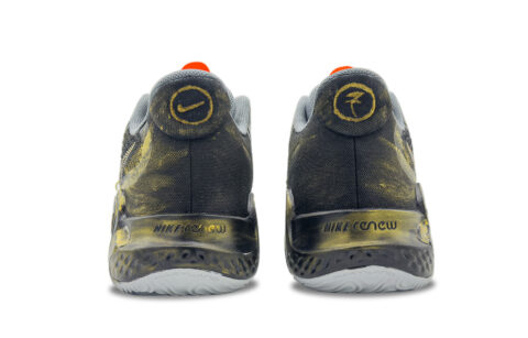 Nike KD Trey 5 IX Funi Gilded Abrasion Resistant Mid top Basketball Shoes Unisex Black Gold