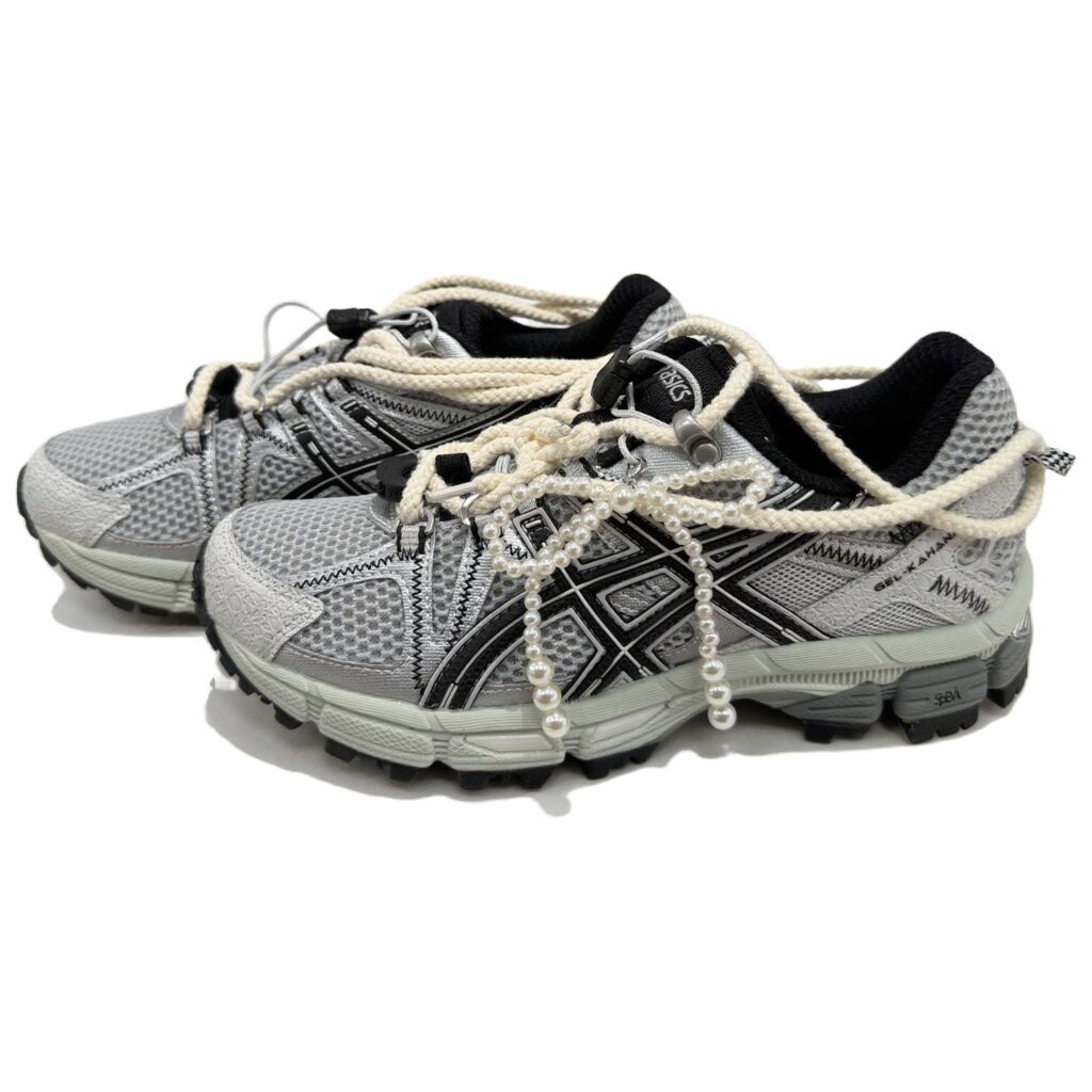 ASICS Lightweight Anti Slip Low top Casual Running Shoes Women’s Silver Gray