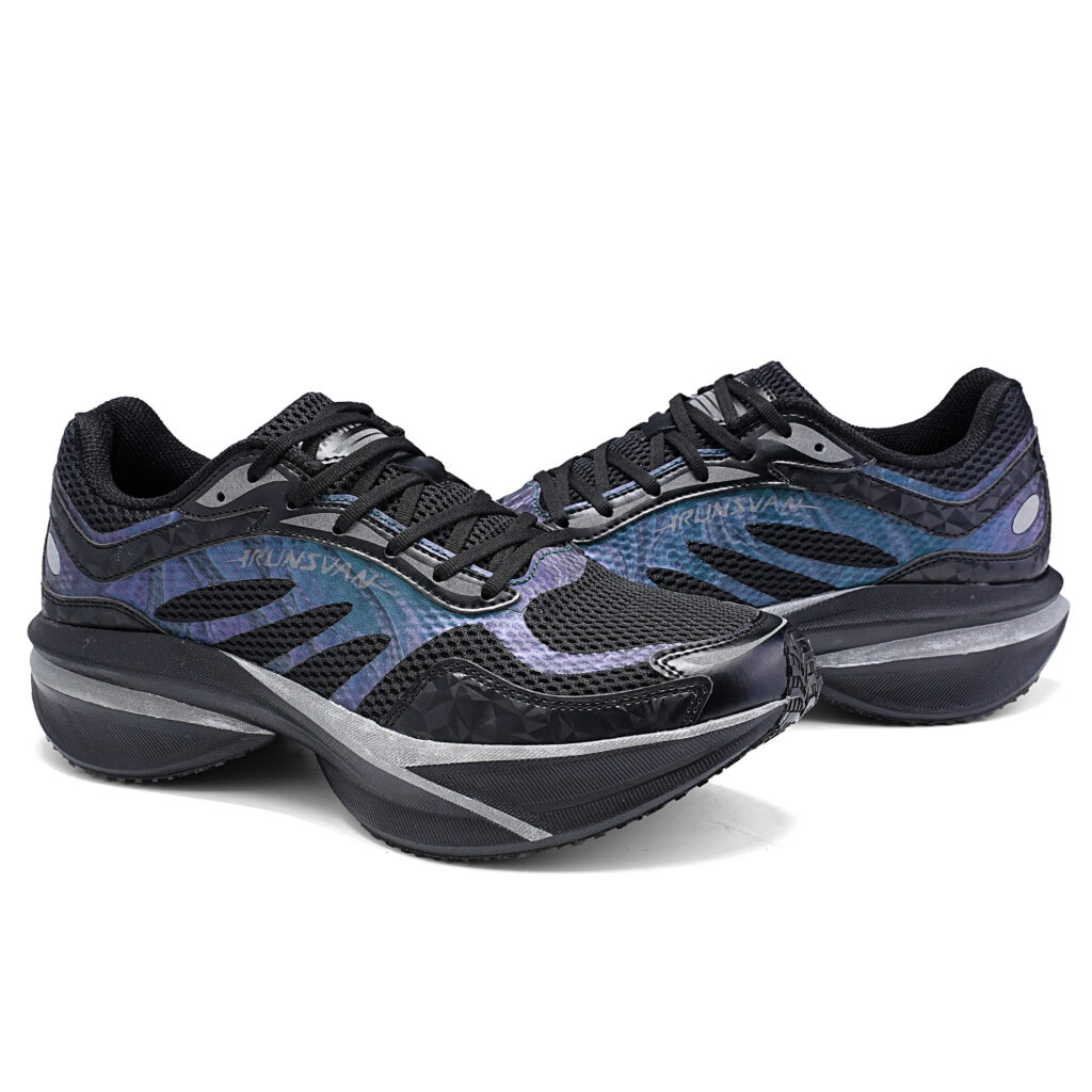 IRUNSVAN Running Shoes Unisex Low Top Interstellar Black/Northern Lights