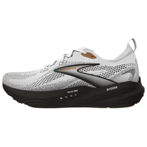 Brooks Glycerin 22 Slip Resistant Abrasion Resistant Low top Casual Running Shoes Men's White Gray