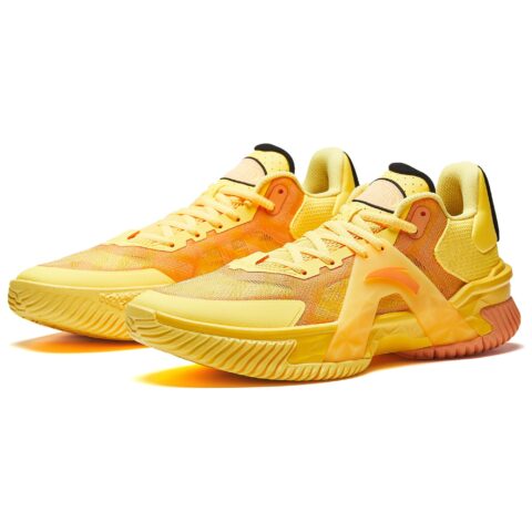Anta Airspace 5 Slip Resistant, Abrasion Resistant, Anti Rollover Low top Basketball Shoes Men’s Yellow Orange