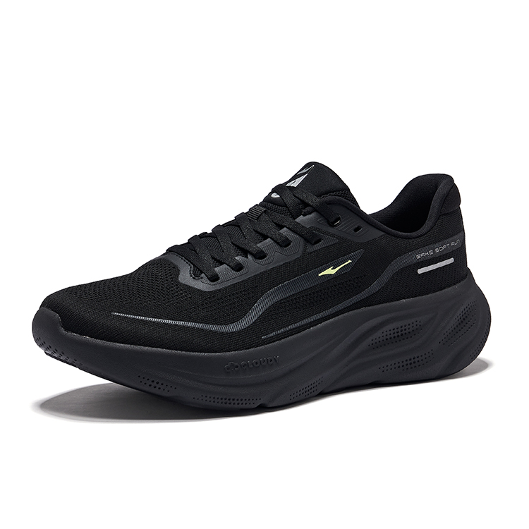 Erke Breathable Rebound Breathable And Resilient Low top Running Shoes Men’s Jet Black