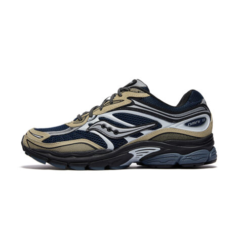 Saucony Pro Grid Omni 9 Low top Running Shoes Unisex Dark Blue Beige