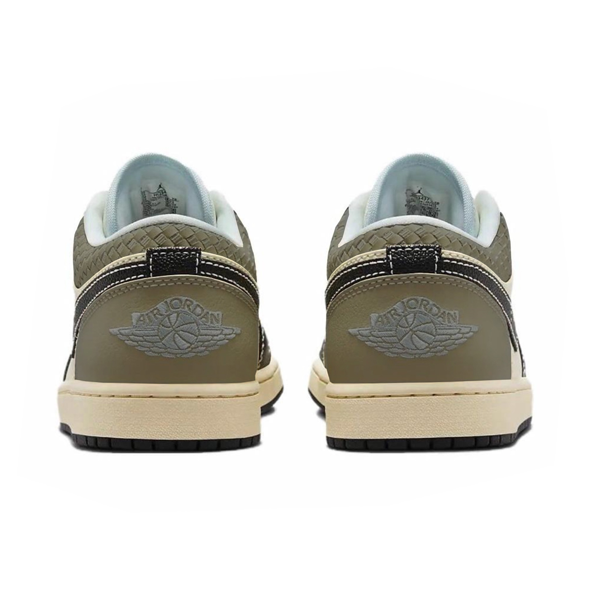 Jordan Air Jordan 1 Slip Resistant Abrasion Resistant Low top Vintage Basketball Shoes Men’s Black