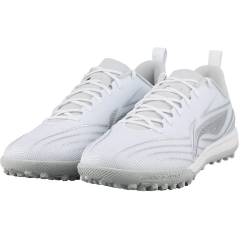 Li Ning TF Turf Artificial Turf Soccer Shoes Men’s White Silver