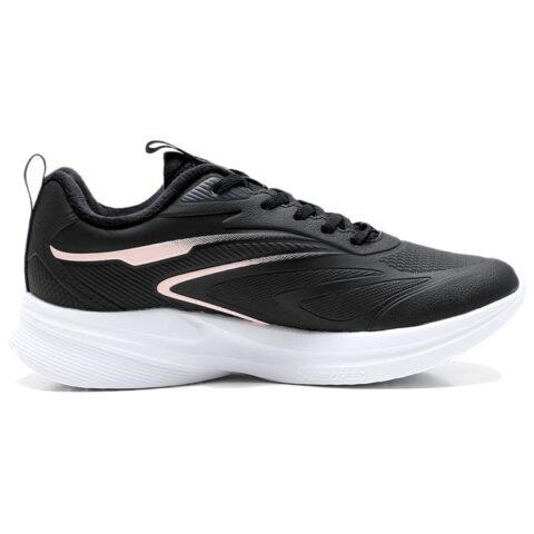 QIAODAN Slip Resistant Abrasion Resistant Low top Casual Running Shoes Women’s Black Pink