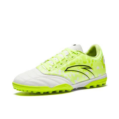 Anta TF Turf Abrasion Resistant Slip Resistant Soccer Shoes Men’s White Green
