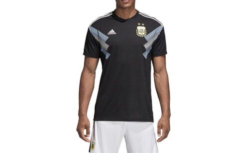 Adidas Argentina Soccer Jerseys Men's Black Moderate Straight Fit