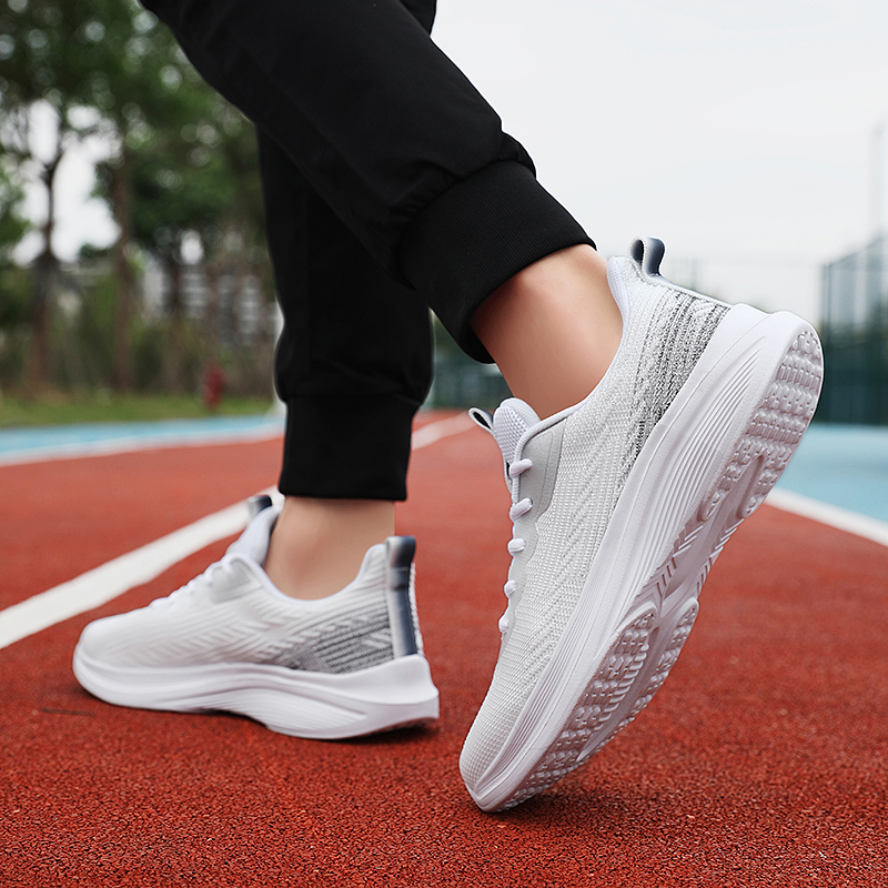 BIANSULONG Cushioning Abrasion Resistant Low top Casual Running Shoes Men’s Black White