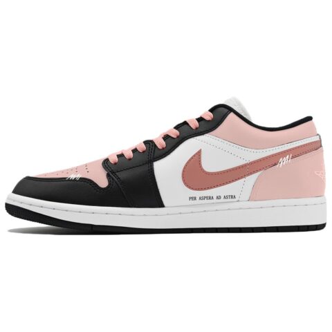 Jordan Air Jordan 1 Vintage Basketball Shoes Unisex Low Top Pink/White/Black