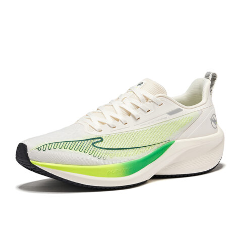 Erke Lightning 4 Cushioning Lightweight Rebound Low top Casual Training Running Shoes Men’s White Green