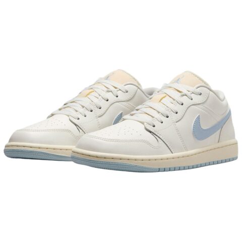 Jordan Air Jordan 1 Low top Vintage Basketball Shoes Unisex White Blue